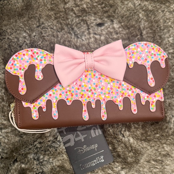 Disney Handbags - Disney Pink and Brown Sprinkle Wallet